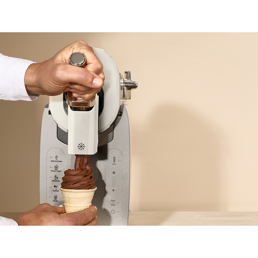 Aparat pentru deserturi reci TEFAL Freezi IG803AE0, 1600W, crem-gri