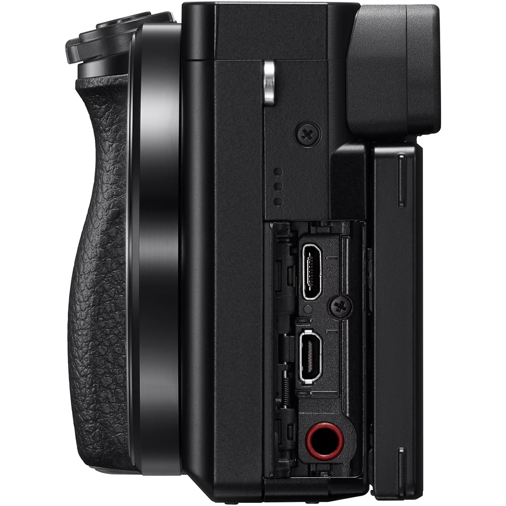Aparat foto mirrorless SONY Alpha ILCE-6100AKB, 24.2MP, 4K, Wi-Fi, negru + Obiectiv SELP16502
