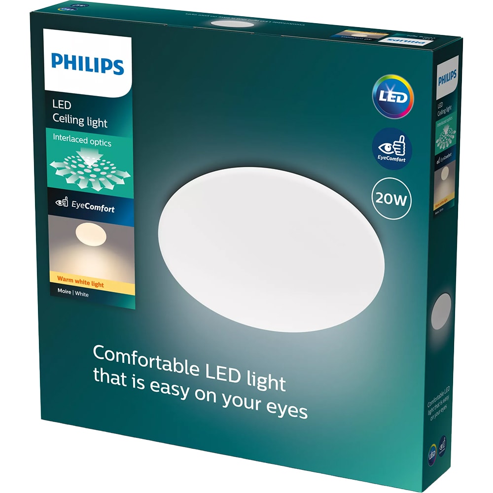 Plafoniera LED PHILIPS Moire 8719514335110, 20W, 2000lm, IP20, Alb
