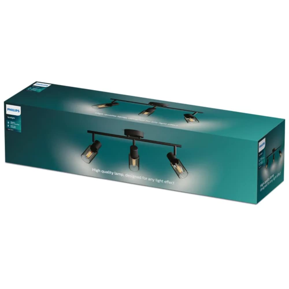 Spot LED PHILIPS 8720169299313, 3 x 25W, IP20, negru