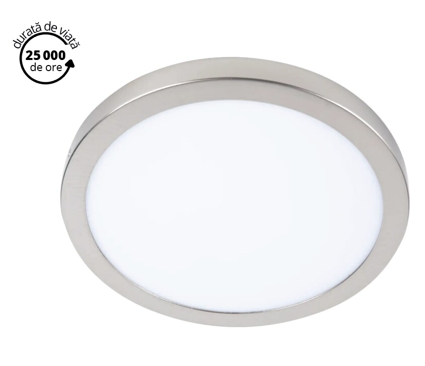 Plafoniera LED, 1 x 17.5 W, argintiu, metal si plastic  GoodHome