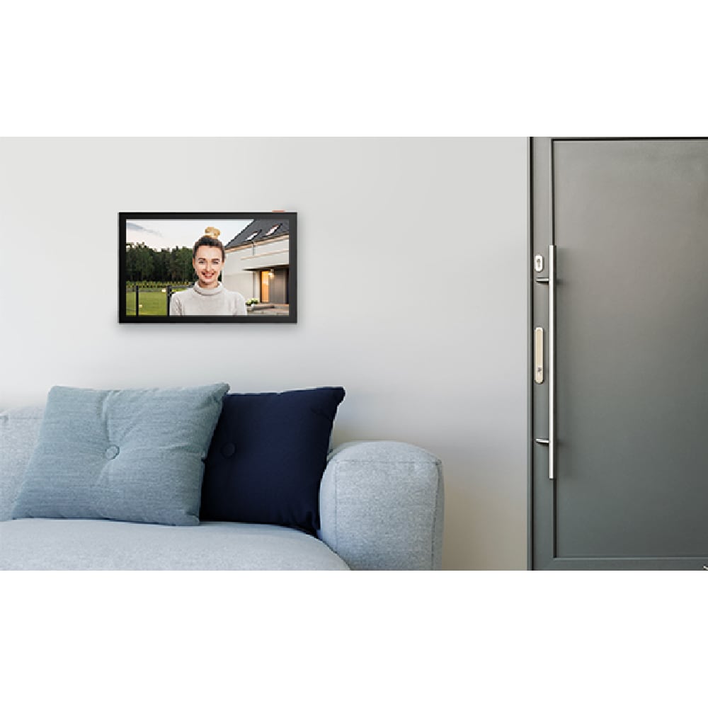 Videointerfon inteligent EZVIZ HP7 2-Entry Kit, 2K, TFT 7 inch, Wi-Fi, IR, 2 intrari, gri-negru