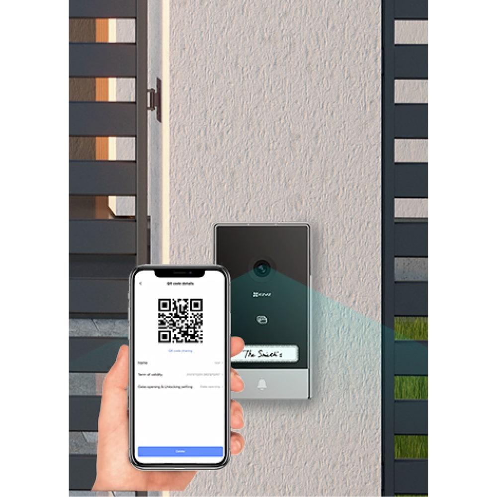 Videointerfon inteligent EZVIZ HP7 2-Entry Kit, 2K, TFT 7 inch, Wi-Fi, IR, 2 intrari, gri-negru