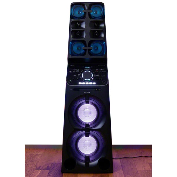 Sistem audio High Power SONY MHCV90DW, Bluetooth, NFC, Wi-Fi, USB, DVD, Party Music, Mega Bass, Iluminare, negru