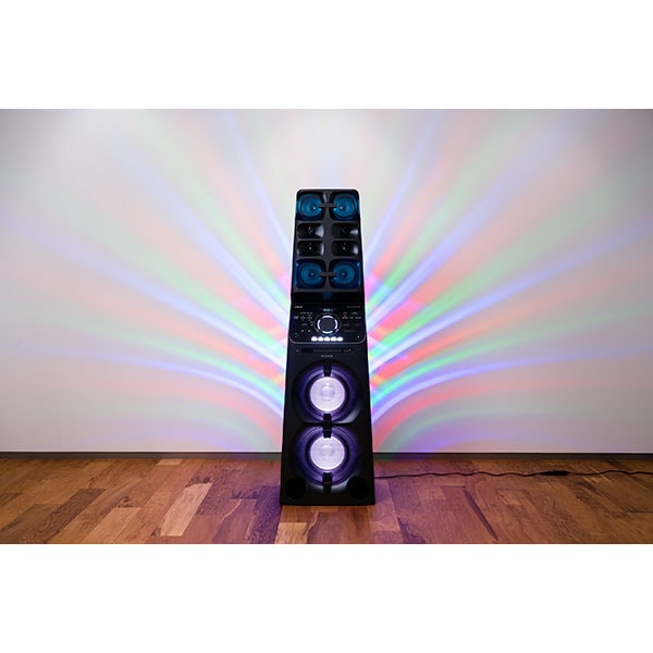 Sistem audio High Power SONY MHCV90DW, Bluetooth, NFC, Wi-Fi, USB, DVD, Party Music, Mega Bass, Iluminare, negru