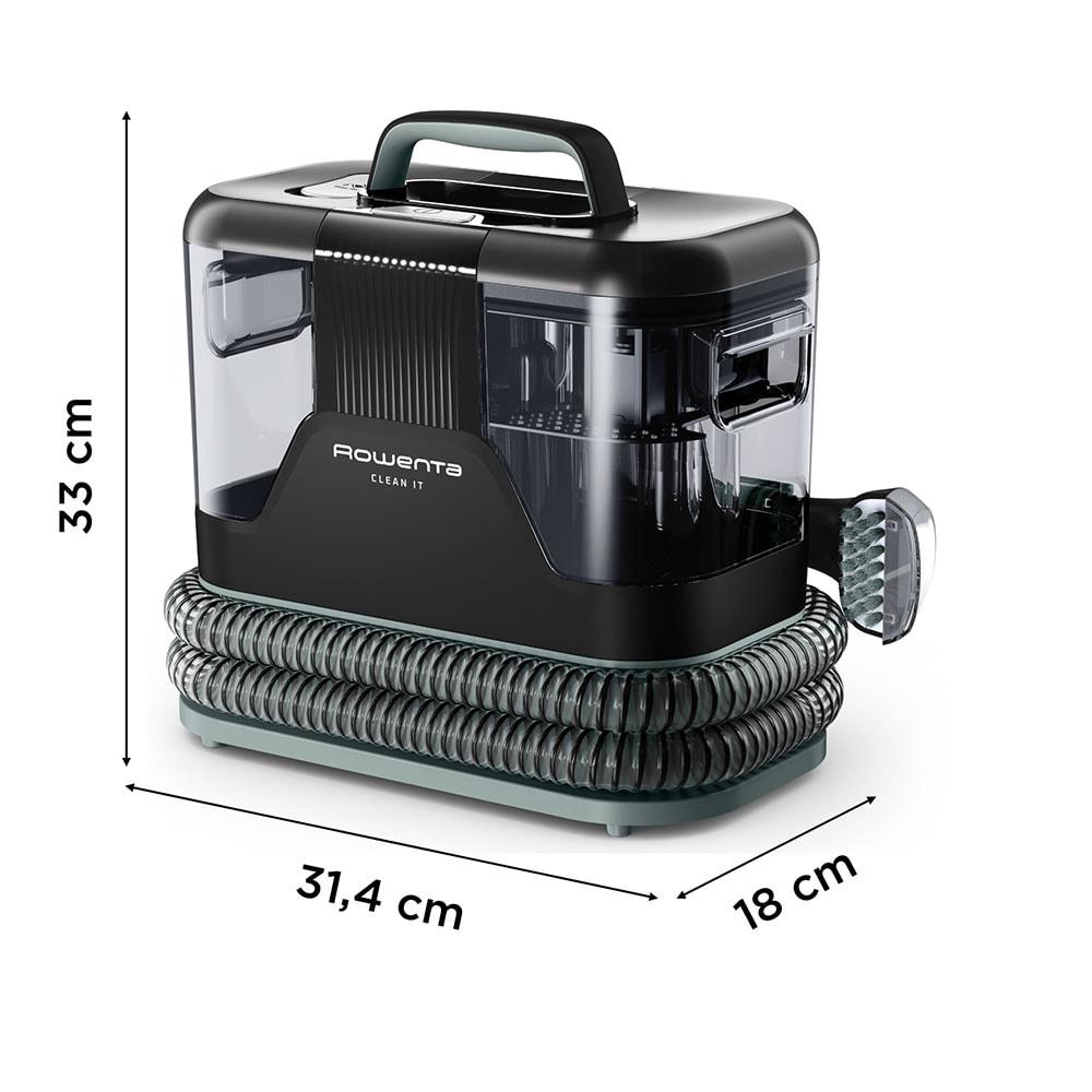Aspirator cu spalare ROWENTA Clean IT IN5021F0, 1.5l, 750W, negru-verde