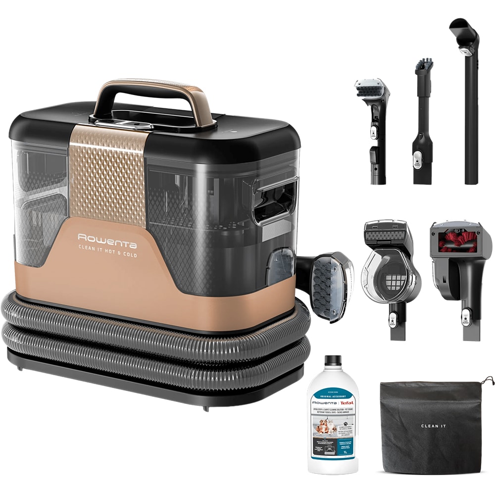 Aspirator cu spalare ROWENTA Clean It Hot&Cold IN7021F0, 1.5l, 1150W, maro-gri