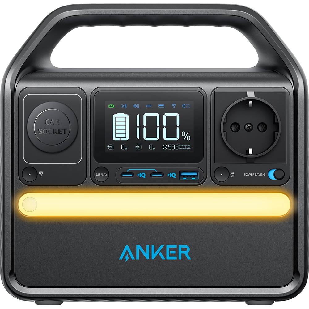 Statie Incarcare ANKER PowerHouse 522 A1721311, 299Wh, 300W, USB A, USB C, Priza auto, negru