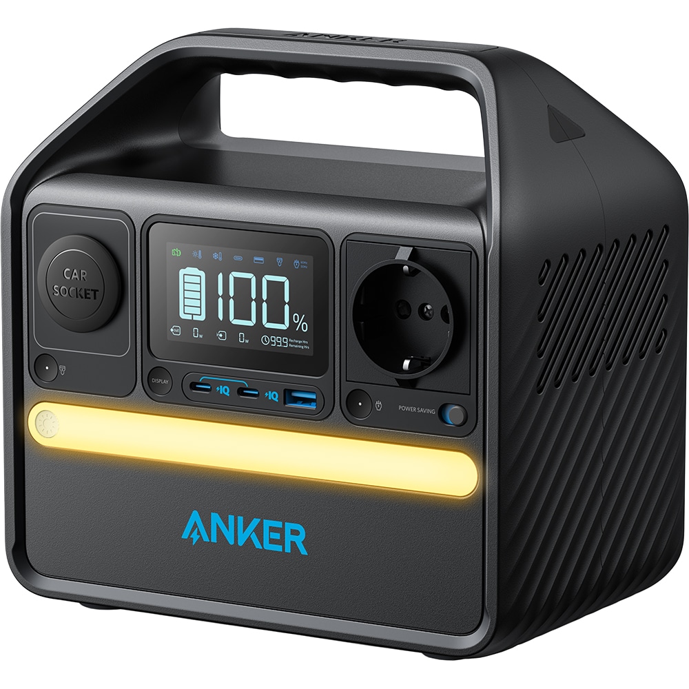 Statie Incarcare ANKER PowerHouse 522 A1721311, 299Wh, 300W, USB A, USB C, Priza auto, negru