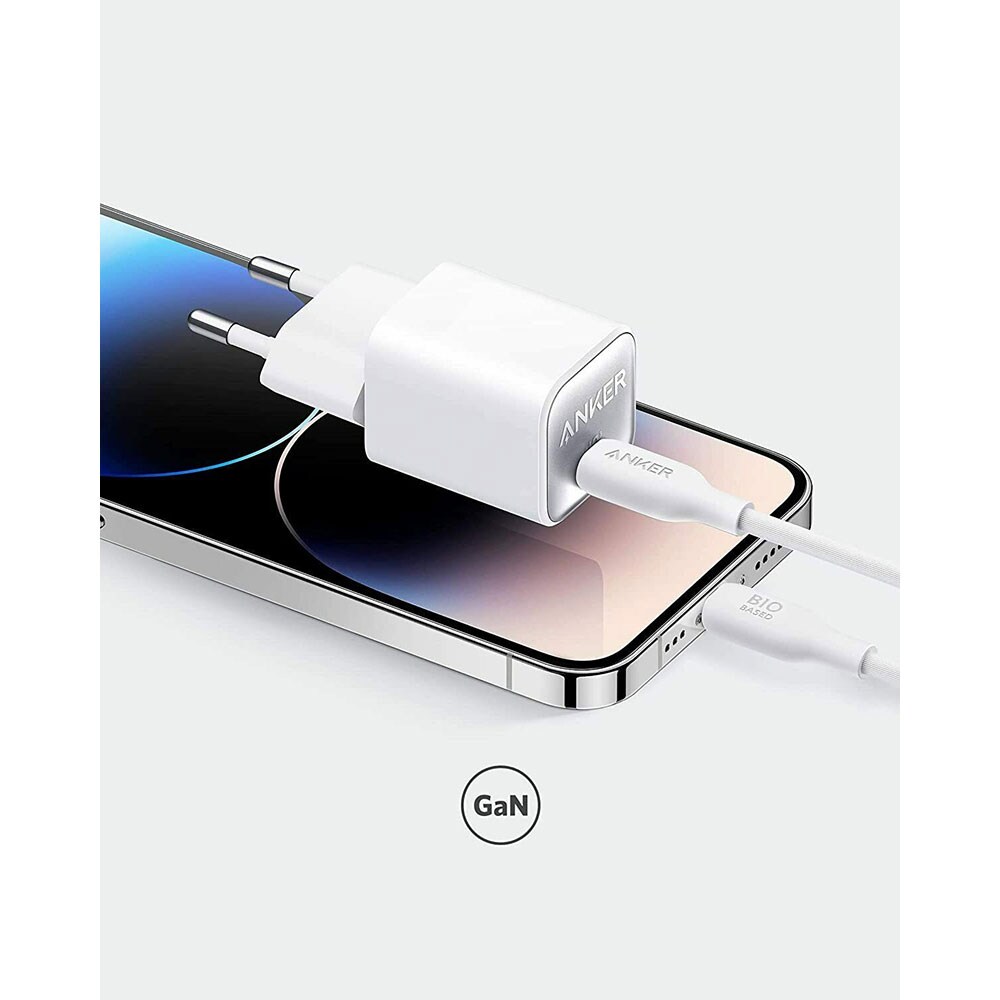 Incarcator retea ANKER 511 Nano 3 30W A2147G21, 1xUSB-C, Power Delivery (PD), alb