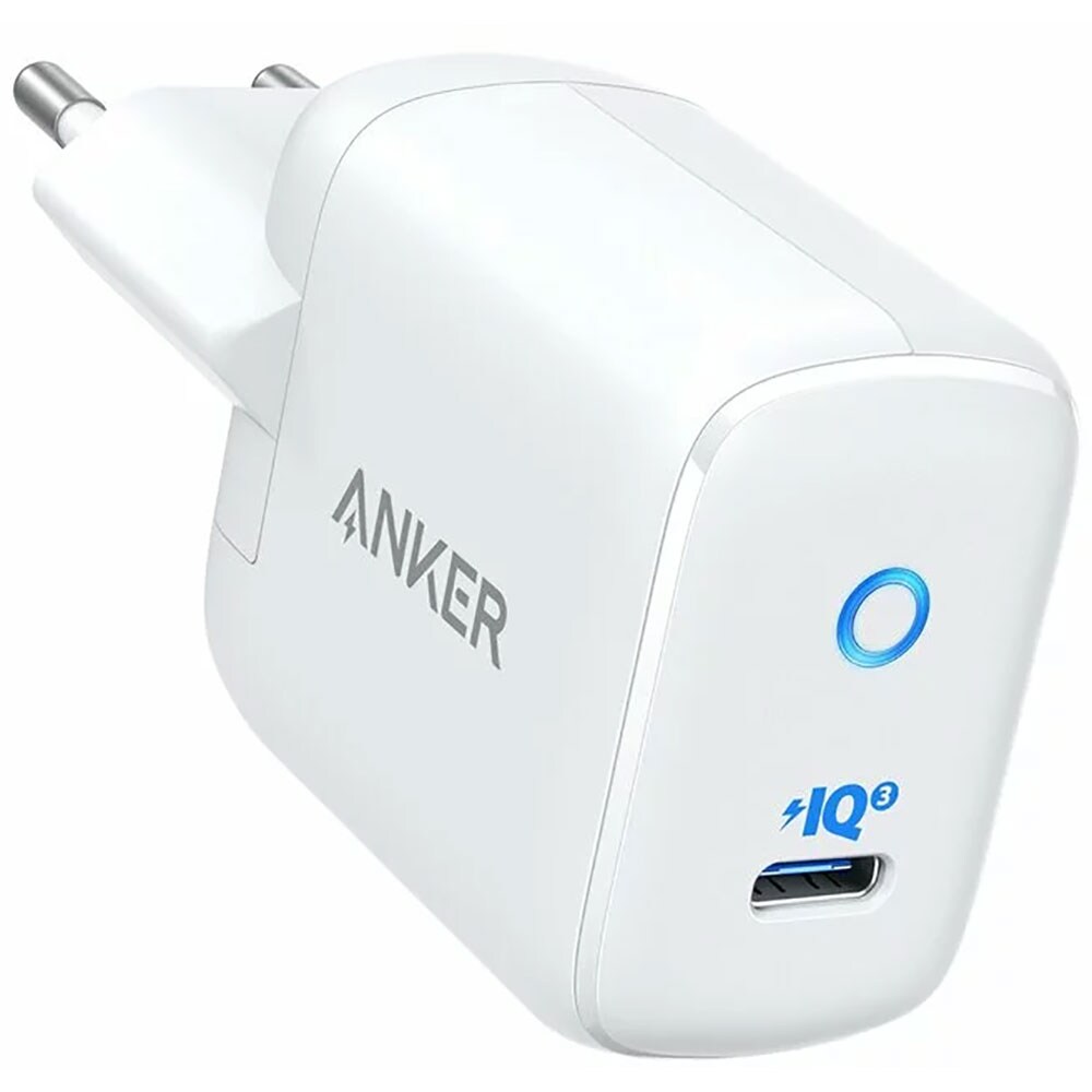 Incarcator retea ANKER PowerPort III Mini A2615L21, USB-C 30W, Power Delivery (PD), alb-gri