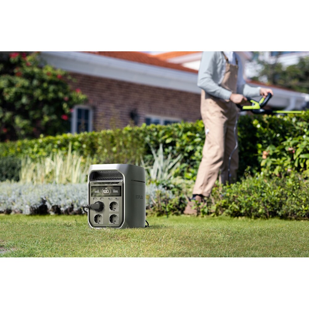 Statie de incarcare portabila ECOFLOW Delta 3 Plus, 1800W, 1024Wh, AC, USB-A, USB-C, MC4, XT60, negru