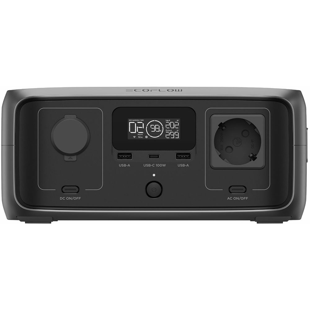 Statie incarcare ECOFLOW River 3, 245 Wh, 600W, USB C, Schuko, negru