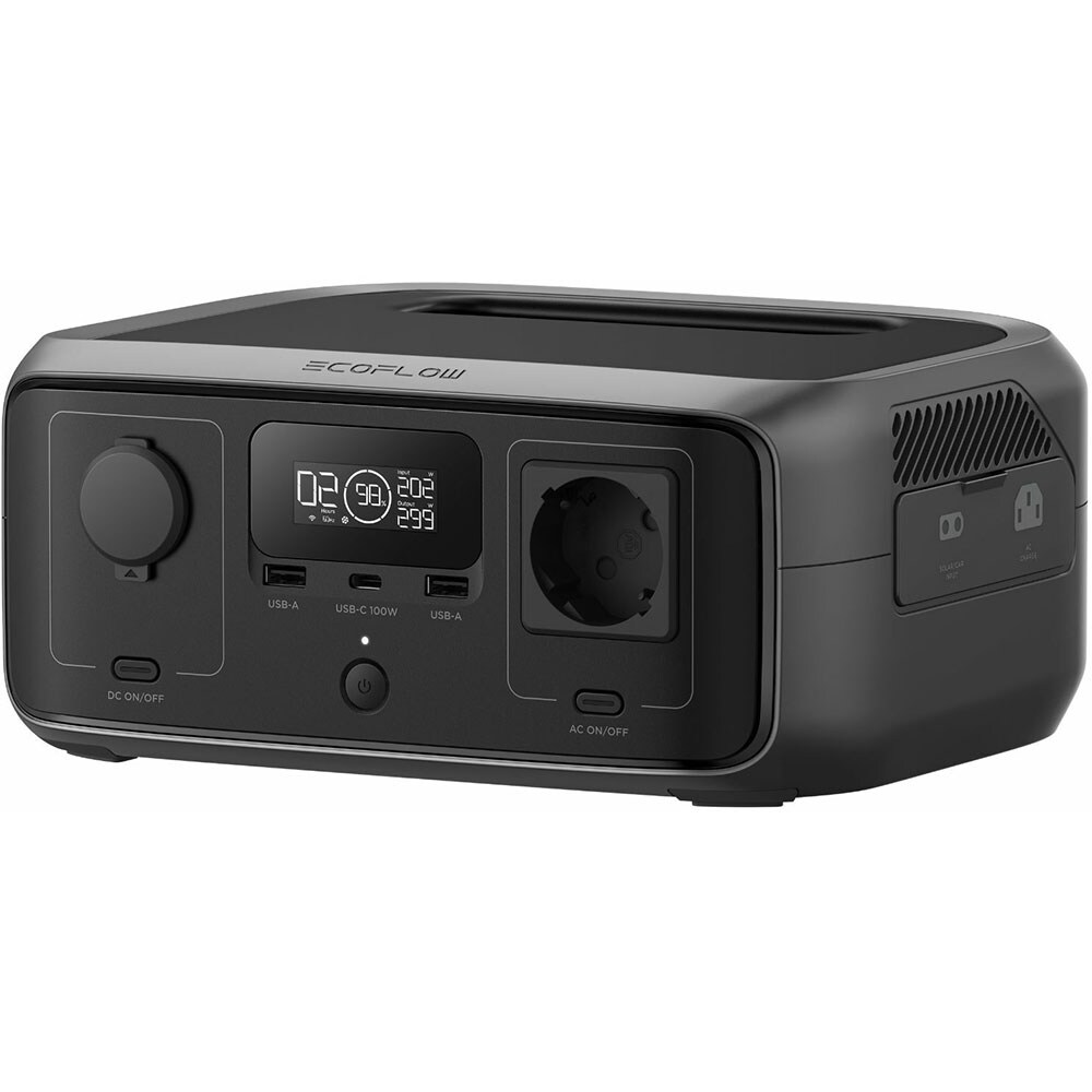 Statie incarcare ECOFLOW River 3, 245 Wh, 600W, USB C, Schuko, negru