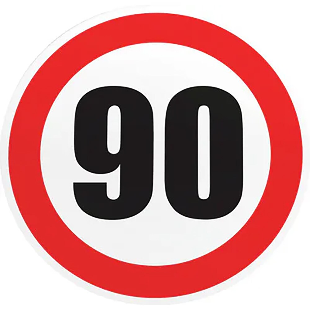 Indicator limitare viteza CREATIVE SIGN, 90Km/h, autoadeziv, 12 x 12cm