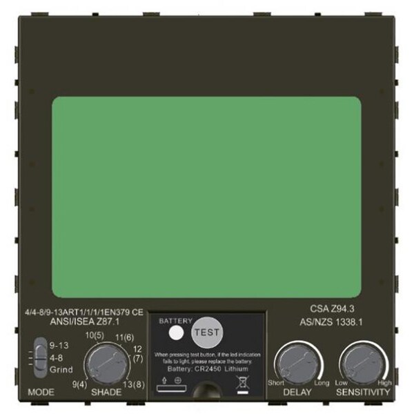 Masca de sudura cu cristale lichide INTENSIV CRONOS 9-13, 4 senzori, vizor 100x65mm, incarcare solara + baterie