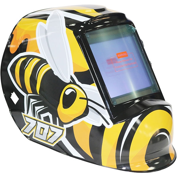 Masca de sudura cu cristale lichide INTENSIV BUMBLE-BEE, 4 senzori, vizor 100x93mm, incarcare solara + baterie