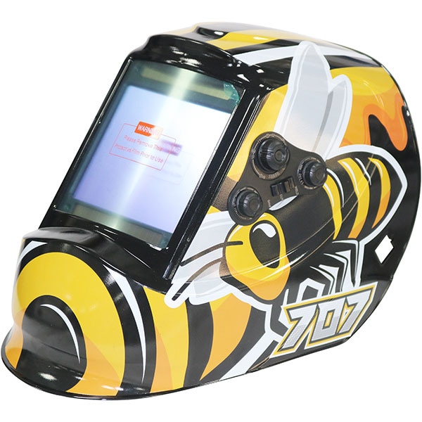 Masca de sudura cu cristale lichide INTENSIV BUMBLE-BEE, 4 senzori, vizor 100x93mm, incarcare solara + baterie
