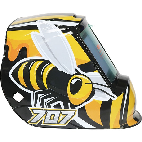 Masca de sudura cu cristale lichide INTENSIV BUMBLE-BEE, 4 senzori, vizor 100x93mm, incarcare solara + baterie