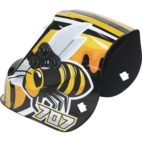 Masca de sudura cu cristale lichide INTENSIV BUMBLE-BEE, 4 senzori, vizor 100x93mm, incarcare solara + baterie