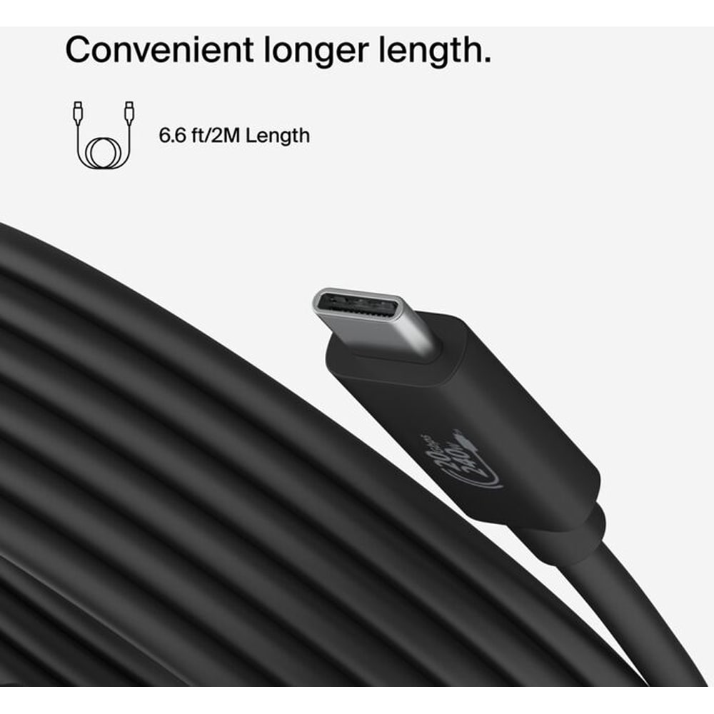 Cablu date BELKIN INZ004bt2MBK, USB-C - USB-C, 2m, negru