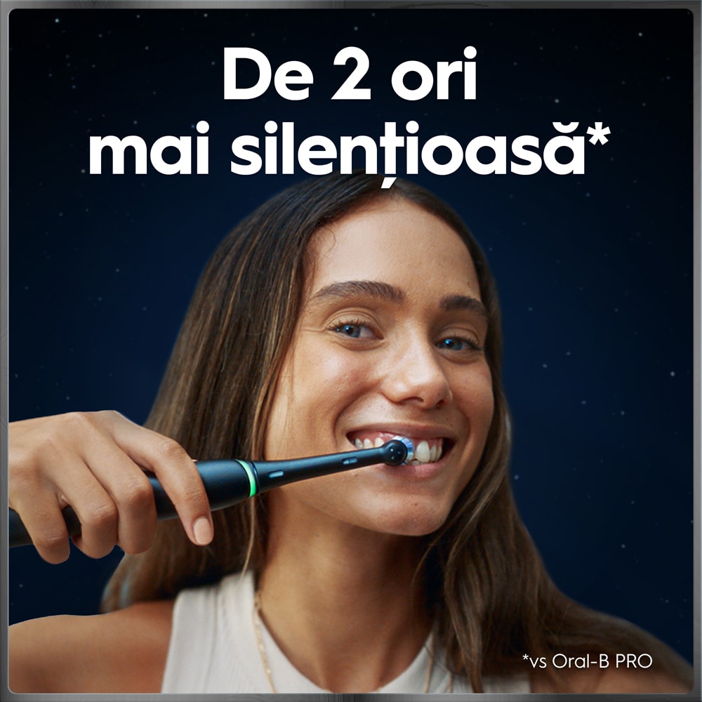 Set 2 periute de dinti electrice ORAL-B iO10, 7 programe, 2 capete, negru/auriu