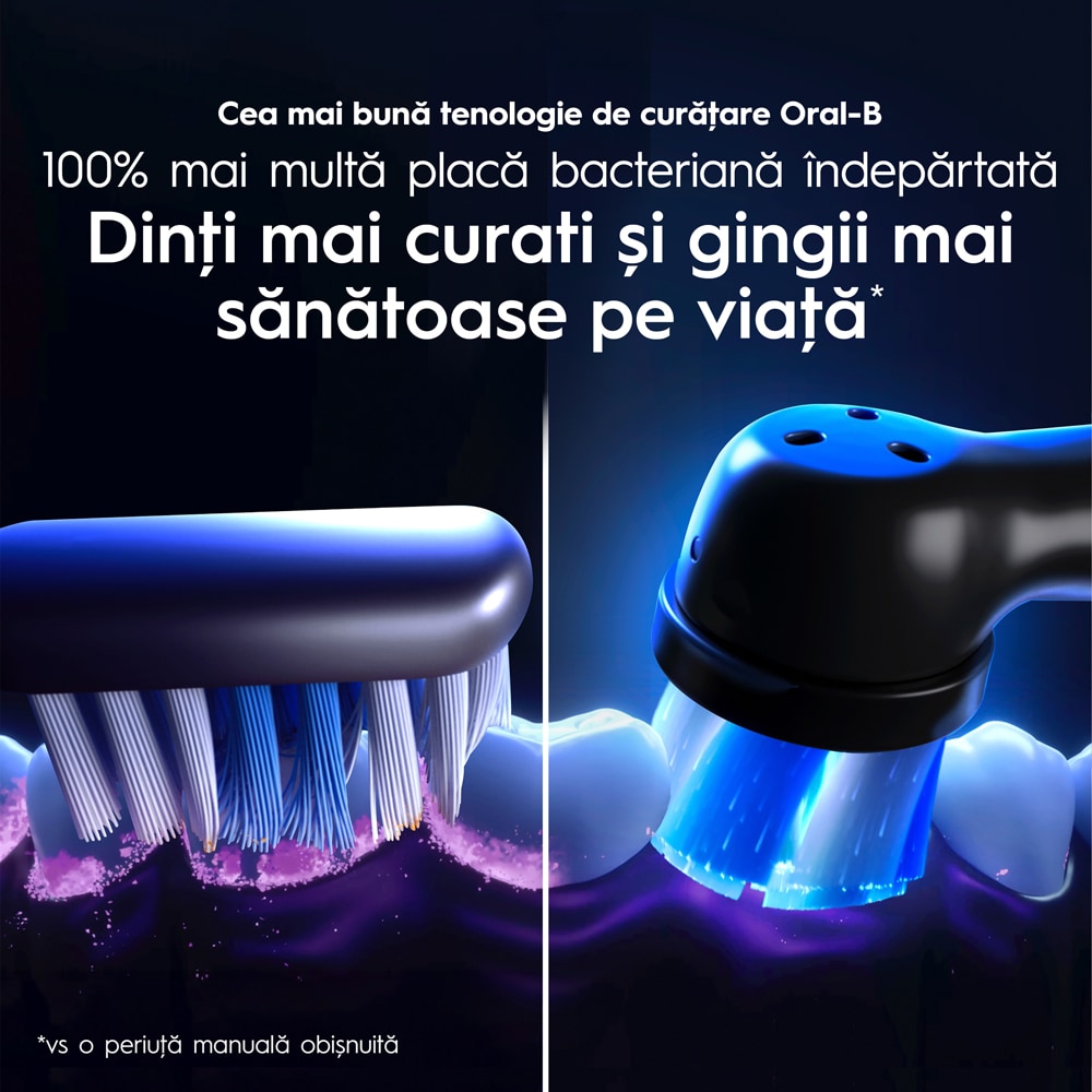 Periuta de dinti electrica ORAL-B iO10 Lunar Gold, iO Sense Cleaning Coach, 7 programe, 1 capat, auriu