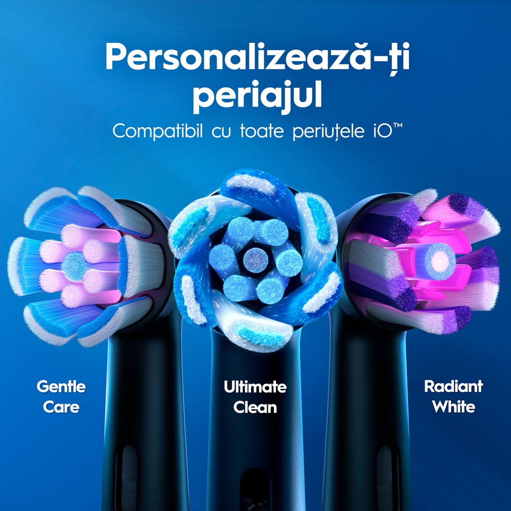 Periuta de dinti electrica ORAL-B iO5 Leopard, 5 programe, 2 capete, negru