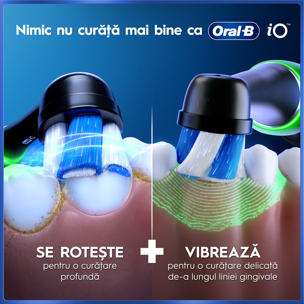 Periuta de dinti electrica ORAL-B iO5 Leopard, 5 programe, 2 capete, negru