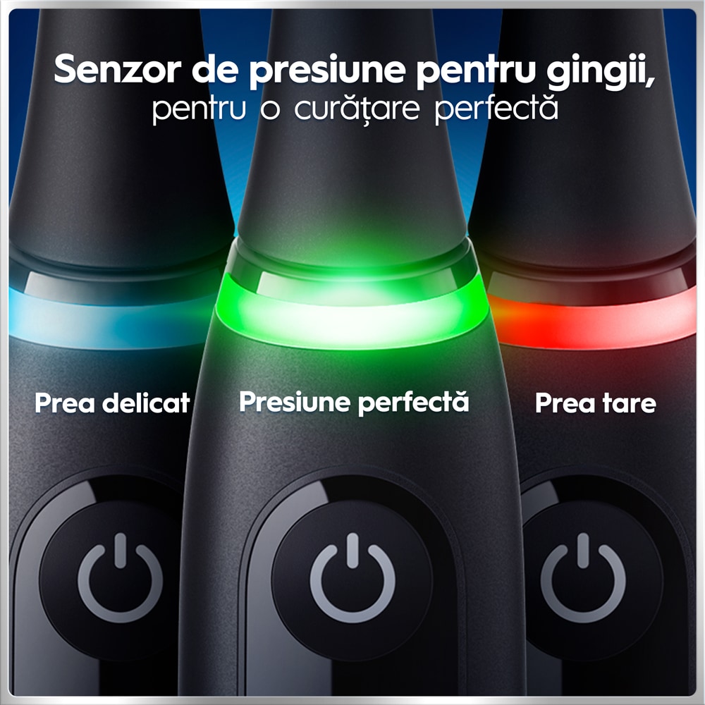 Periuta de dinti electrica ORAL-B iO5 Leopard, 5 programe, 2 capete, negru