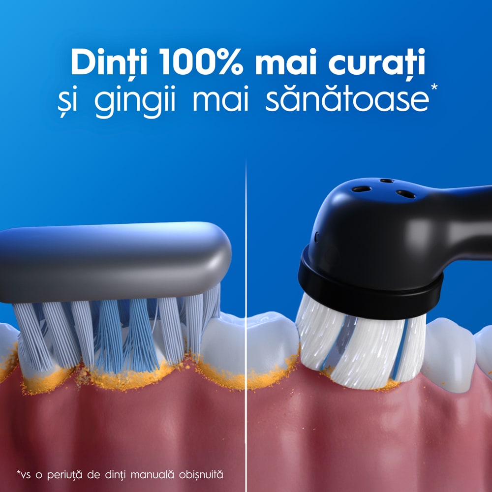 Periuta de dinti electrica ORAL-B iO5 Leopard, 5 programe, 2 capete, negru