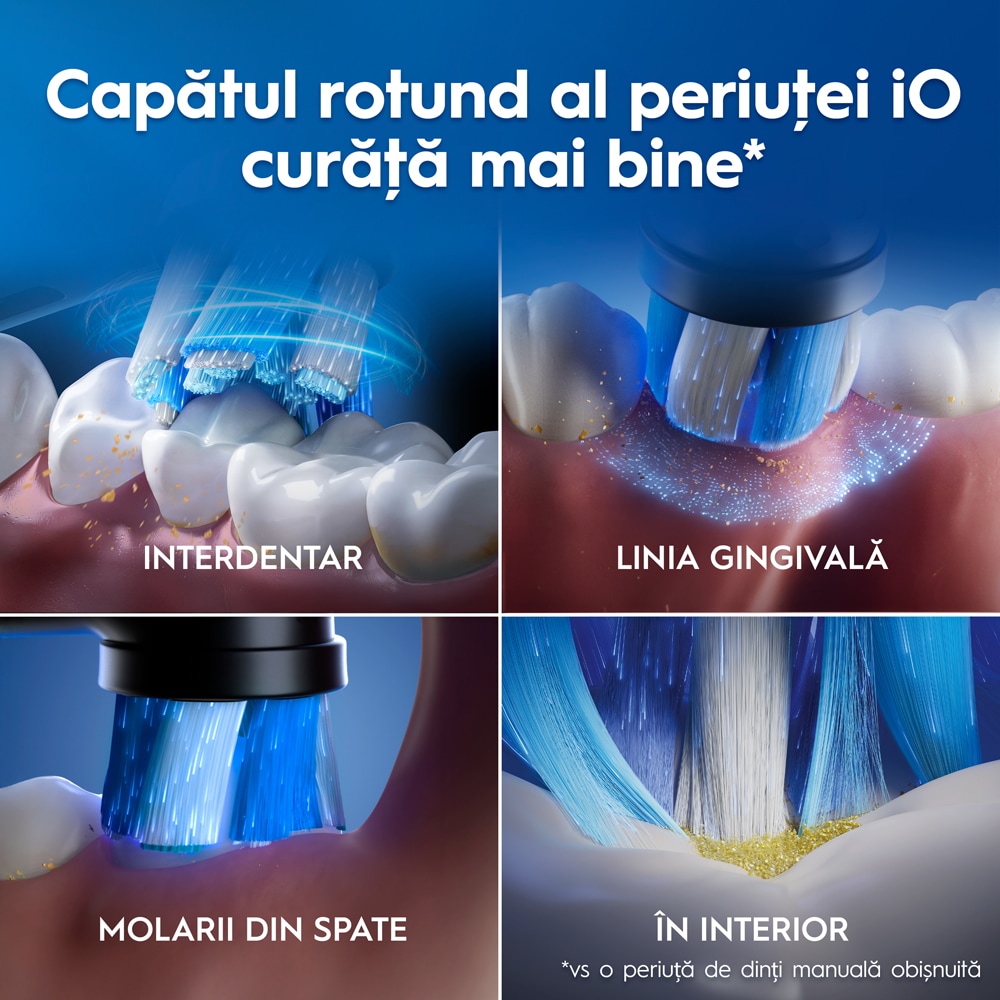 Periuta de dinti electrica ORAL-B iO5 Leopard, 5 programe, 2 capete, negru