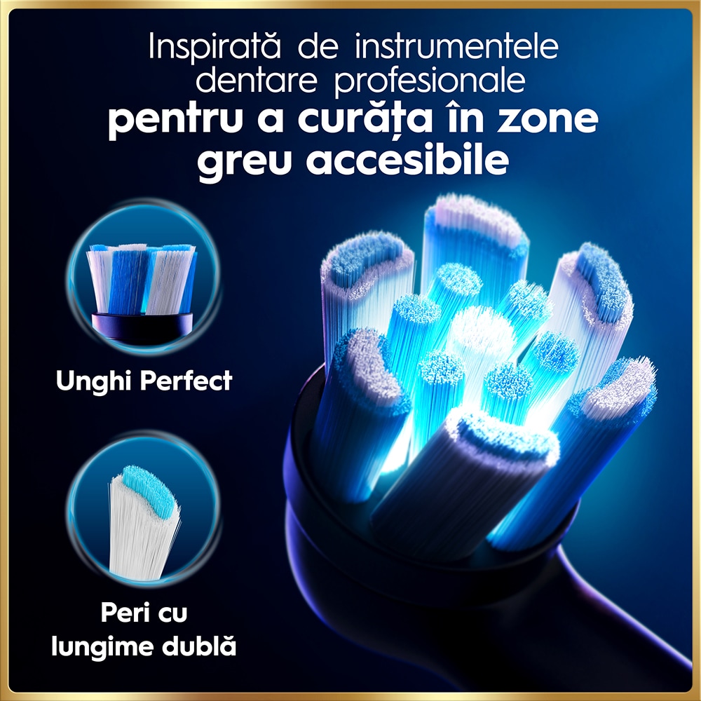 Periuta de dinti electrica ORAL-B iO9, Bluetooth, Curatare 3D, 7 programe, 2 capate, negru
