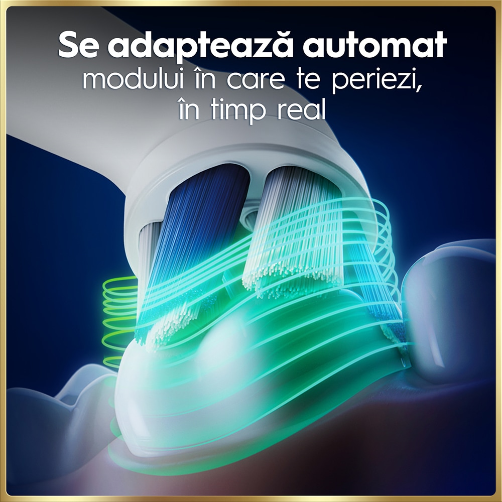 Periuta de dinti electrica ORAL-B iO9, Bluetooth, Curatare 3D, 7 programe, 2 capate, negru