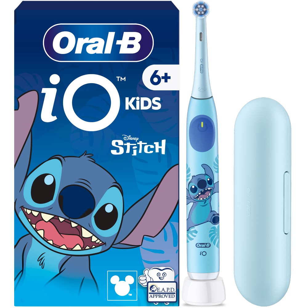 Periuta de dinti electrica copii ORAL-B iO Kids Disney Stitch, 3 programe, 1 capat, albastru