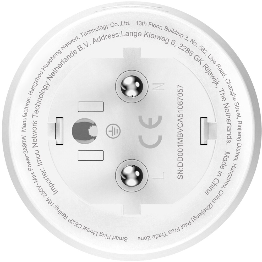Priza smart IMOU CE2P, 16A, Wi-Fi, alb, 2buc