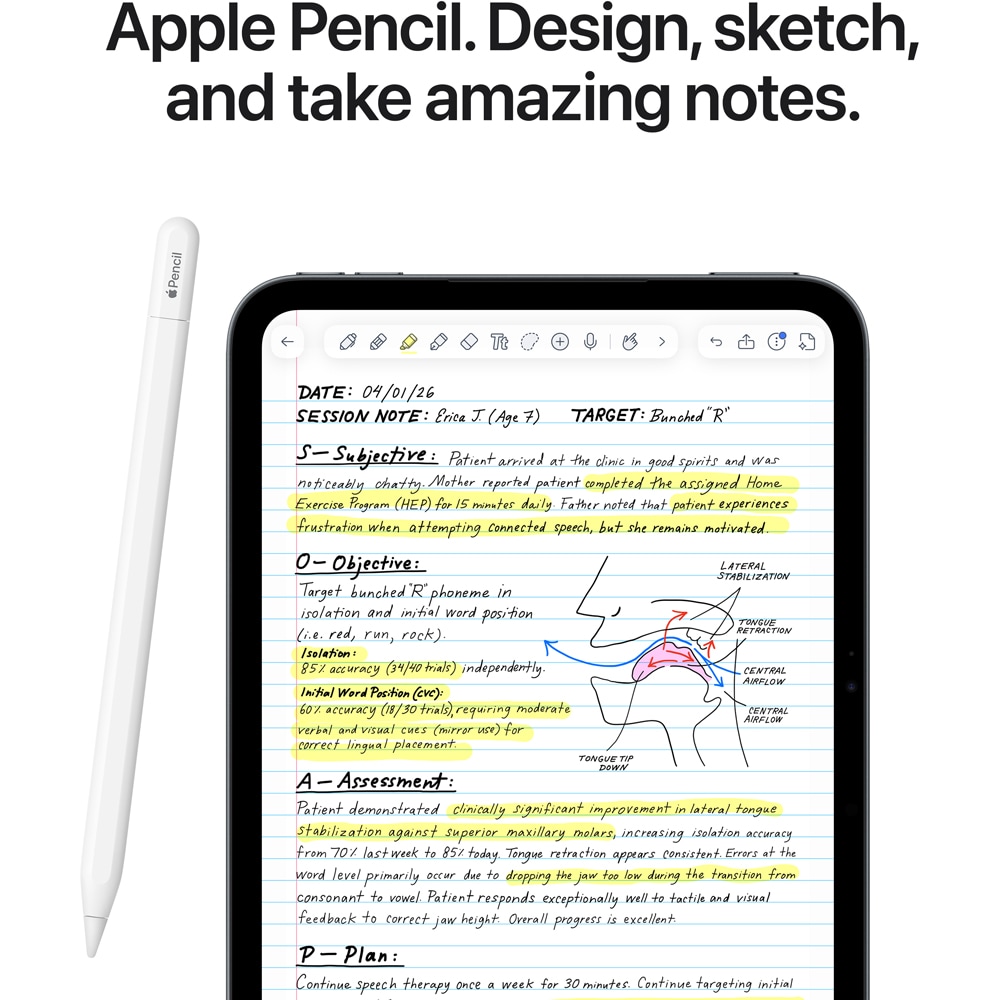 Tableta APPLE iPad Mini 8 (A20 Pro), 8.5", 128GB, Cellular, Standard Glass, Starlight