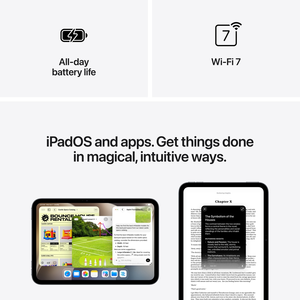 Tableta APPLE iPad Mini 8 (A20 Pro), 8.5", 256GB, Wi-Fi, Nano-Texture Glass, Starlight