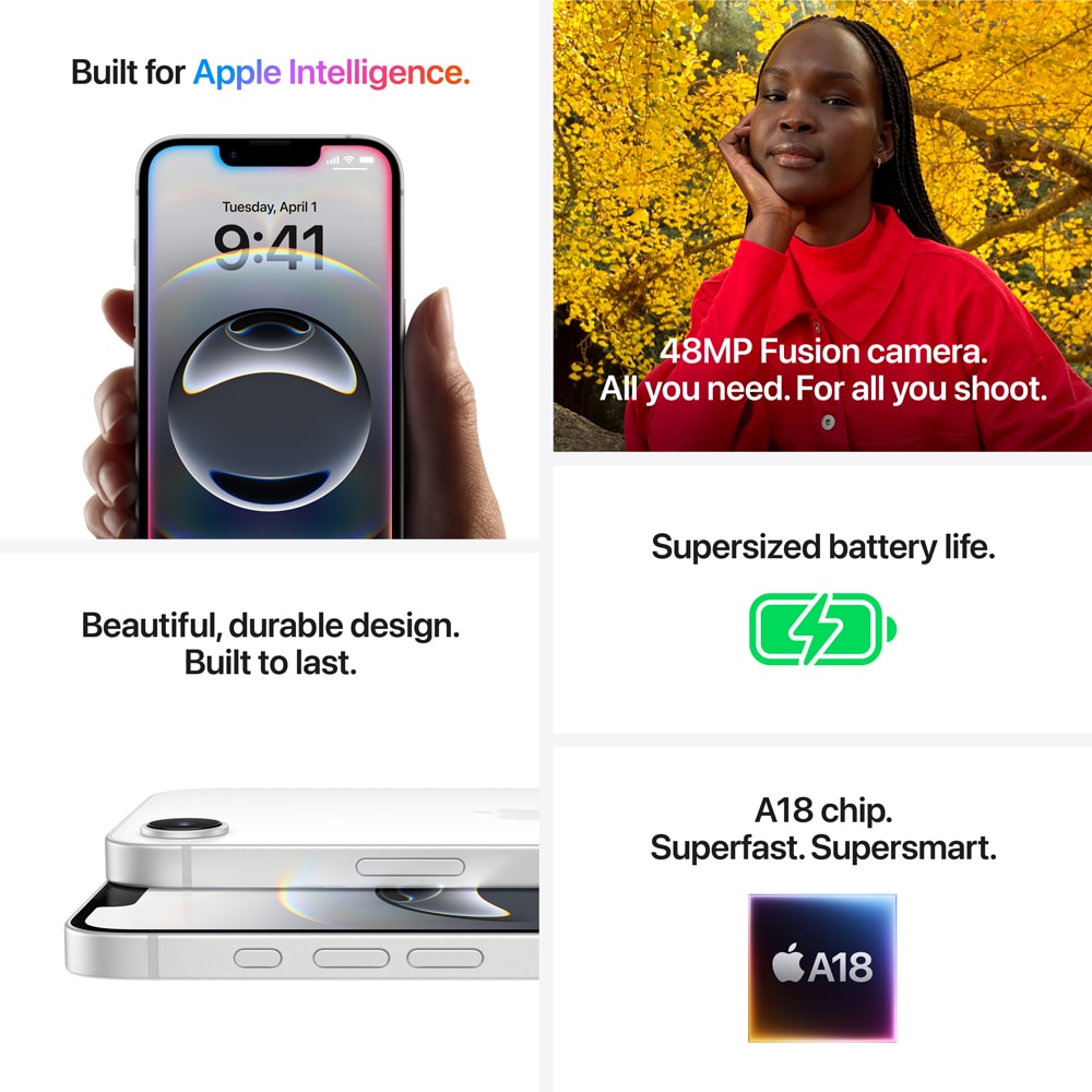 Telefon APPLE iPhone 16E, 512GB, White