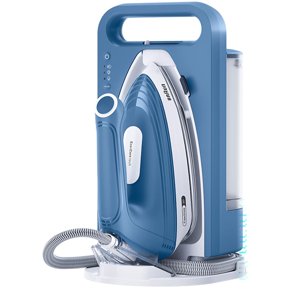 Statie de calcat BRAUN UpStyle 2 IS2745BL, 2200W, 440g/min, 1.5l, talpa EloxalPlus, albastru-alb