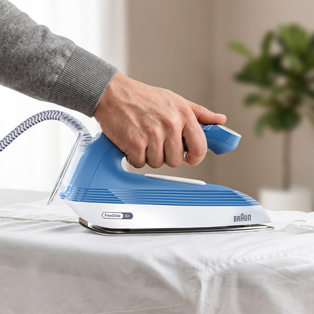 Statie de calcat BRAUN UpStyle 2 IS2745BL, 2200W, 440g/min, 1.5l, talpa EloxalPlus, albastru-alb