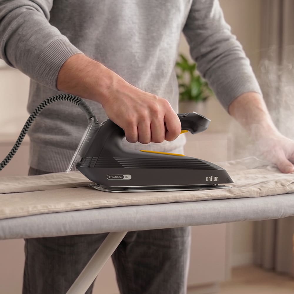 Statie de calcat BRAUN UpStyle 2 IS2755BK, 2200W,460g/min, 1.5l, talpa EloxalPlus, negru-galben