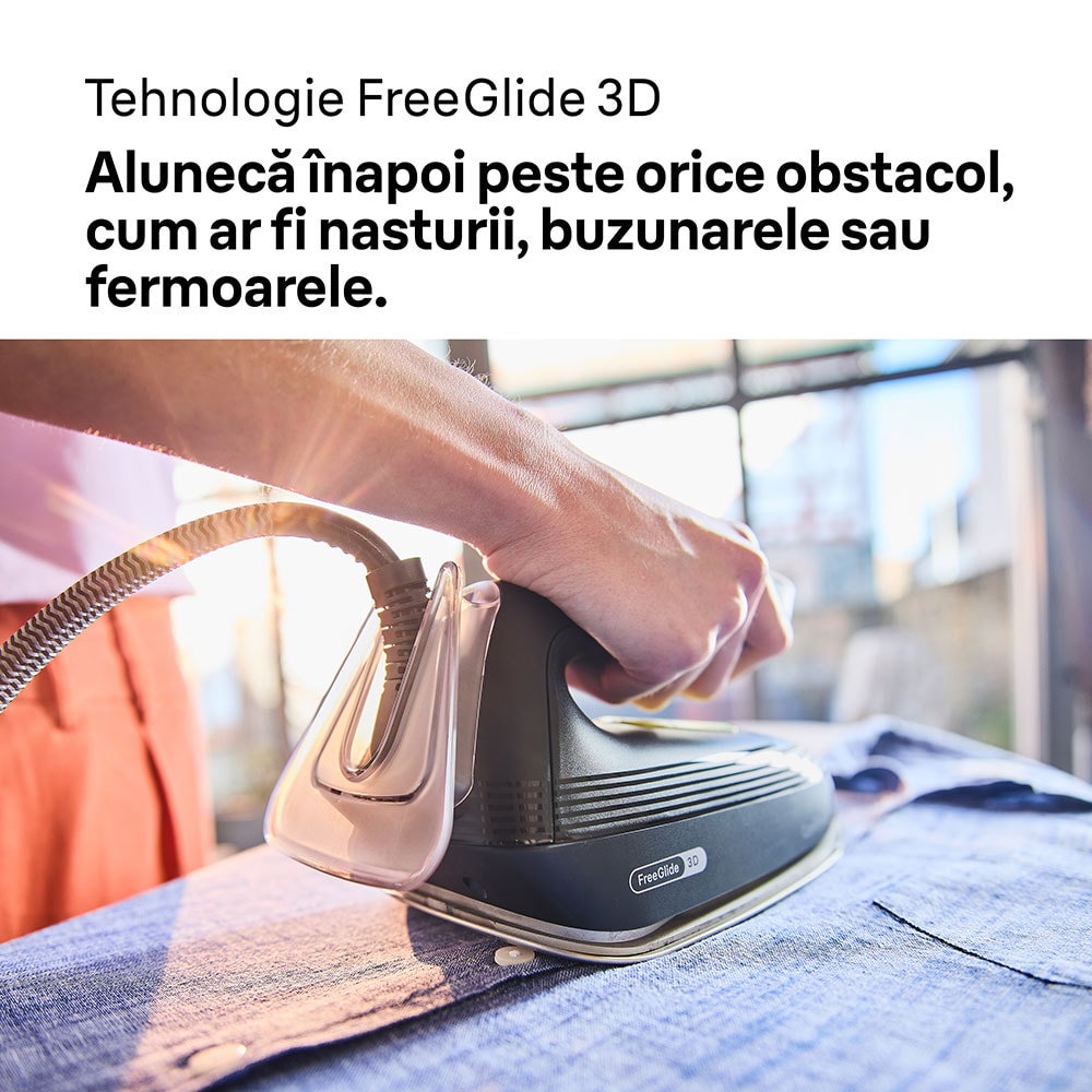 Statie de calcat BRAUN CareStyle 3 IS3257BK, 2200W, 500g/min, 1.8l, talpa EloxalPlus, negru