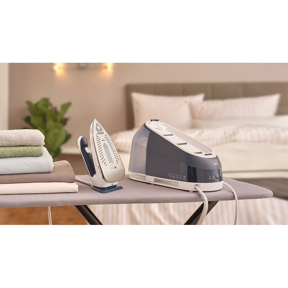 Statie de calcat BRAUN CareStyle 5 IS5245BL, 2400W, 480g/min, 2l, talpa Eloxal Plus, albastru-alb