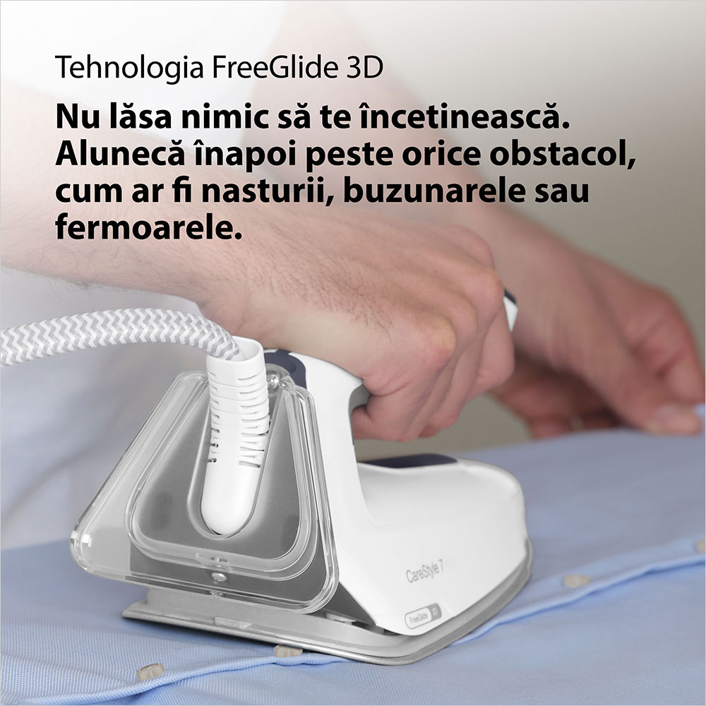 Statie de calcat BRAUN CareStyle 7 IS7262GY, 2700W, 510g/min, 2l, talpa Eloxal Plus, gri-alb