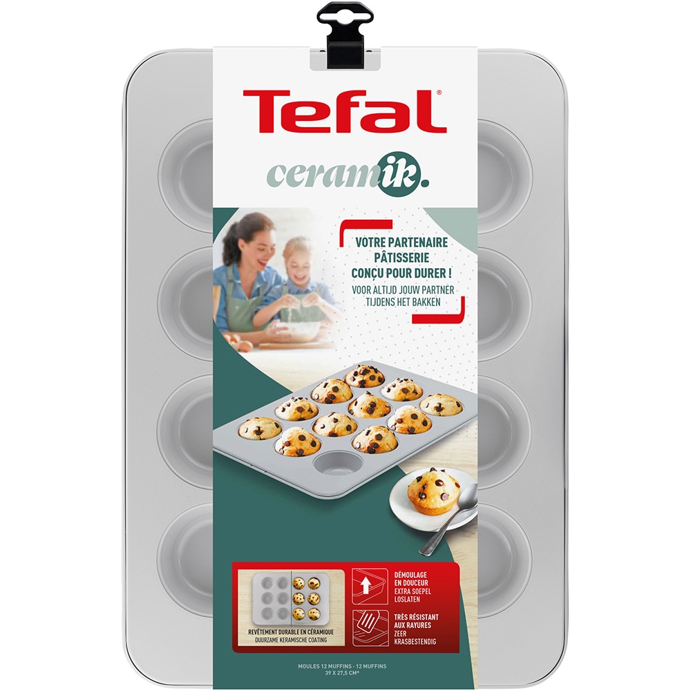 Forma de copt TEFAL Ceramik, 39x27.5cm, otel, verde