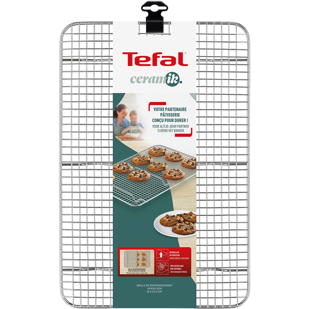 Gratar racire prajituri TEFAL Ceramik, 38x25cm, otel, verde