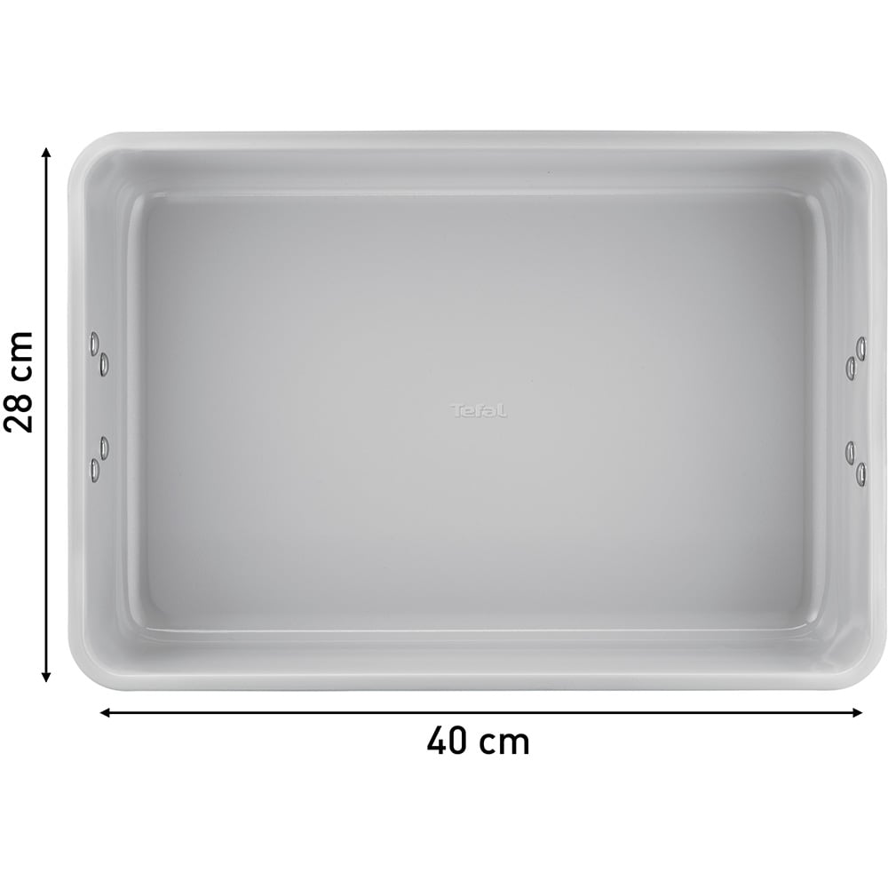 Tava de copt TEFAL Ceramik J1756204, 40x28cm, otel, verde