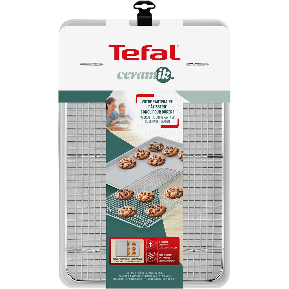 Set pentru copt TEFAL Ceramik J175S204, 39x26cm, otel, verde