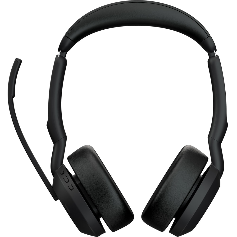 Casti Wireless teleconferinta JABRA Evolve2 55 Link 380/390A, Stereo, Noise Cancelling, Bluetooth, USB-C, negru